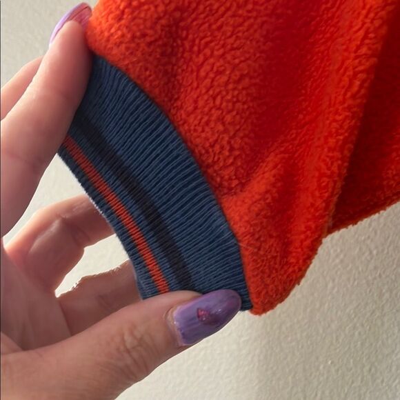 Vintage Orange and Navy Fleece Jacket - Picture 2 of 7